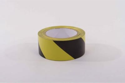 Kortpack - Reflecterende Tape 90mm breed x 10mtr lang - Zwart/Geel - 1 rol (020.0471)