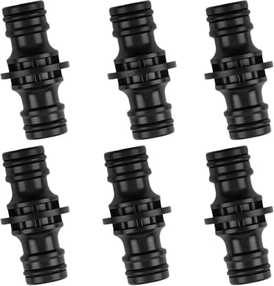Slangkoppeling 1/2 inch - 6 stuks tuinslangconnectoren van PP-kunststof voor tuin, huishouden en landbouwgebruik