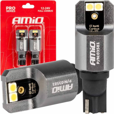 AMiO LED CANBUS PRO serie T15 W16W 4x3030 SMD Wit 12/24V FULL CANBUS