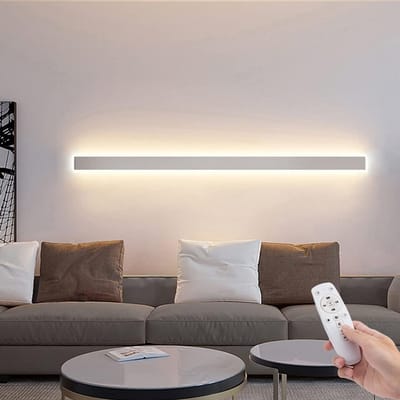 Lange, Dimpele LED Wandlamp Wit 120cm - Dimbare Binnenverlichting met Afstandsbediening (3000K-6000K)