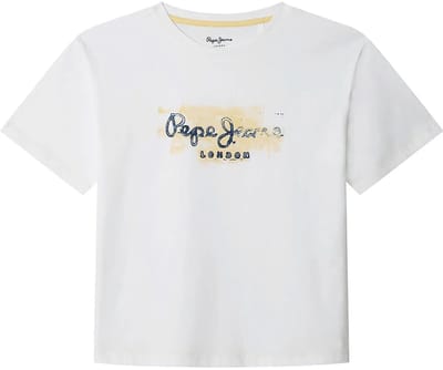 Pepe Jeans Joshua T-shirt Met Korte Mouwen Wit 10 Years Jongen