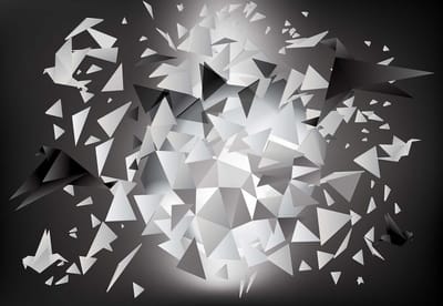 Fotobehang Explosion Birds Abstract | XL - 208cm x 146cm | 130g/m2 Vlies