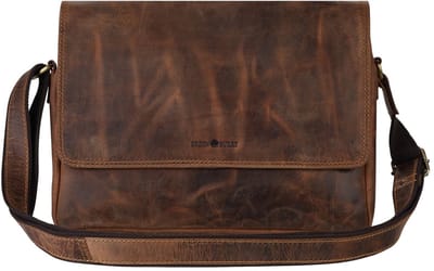 GREENBURRY schoudertas Vintage Crossbody Bag Brown bruine