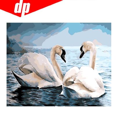 Dierlijke zwaan diamant borduurwerk 5D DIY diamant schilderij kruissteek foto volledige ronde diamant 20X30 gray