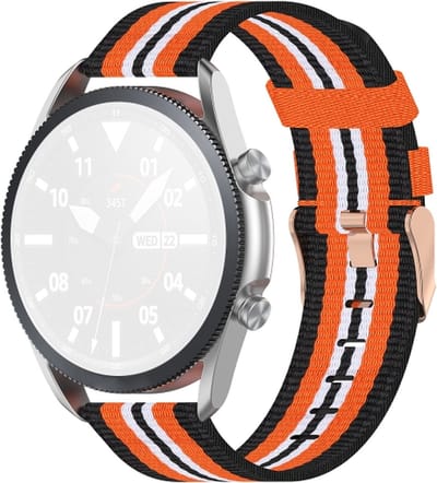 Nylon bandje - geschikt voor Samsung Gear S3 / Galaxy Watch 3 45 mm / Galaxy Watch 46 mm - oranje