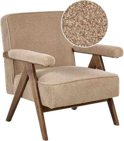 EVJE - Fauteuil - Zandbeige - Bouclé