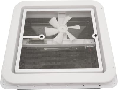 Ventilatie Rooster - Dakluik Camper - Frisse Lucht - Anti-Insecten Gaas - 42 x 42 cm - Zwart Wit