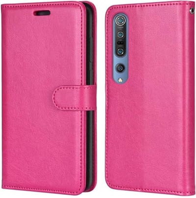 LuxeBass Hoesje geschikt voor Xiaomi Mi 10 Pro - Boekhoesje met kaartvakken - Roze gsm hoesje - telefoonhoes - telefoonhoesjes