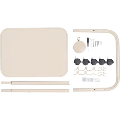 Table de chevet inclinable et pliable, réglable en hauteur sur 3 niveaux, beige white
