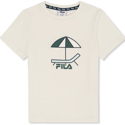FILA Crespina Regular Graphic T-shirt Egret Größe: 86/92 | T-Shirts Outlet | Unisex