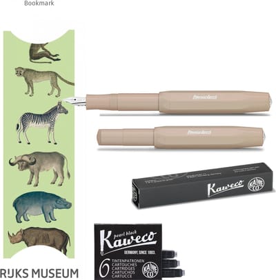 Kaweco Vulpen Sport Skyline MACCIATO (EXTRA FINE) met doosje vullingen en boekenlegger