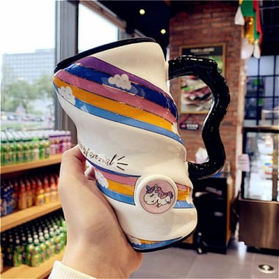 Leuke Mok met Deksel Grote Capaciteit Internet Beroemdheid Trendy Koffiekop Huishoudelijke Keramische Waterbeker Keramische Beker 520ml