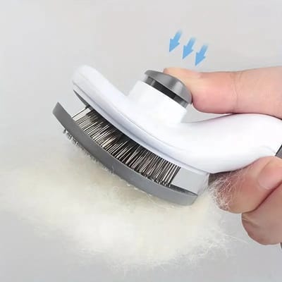 Waledano® Haarverwijderaar Voor Huisdieren - Klittenkam - Kattenborstel - Massageborstel Katten - Hondenborstel - Massageborstel Honden - Dierenborstel - Grijs