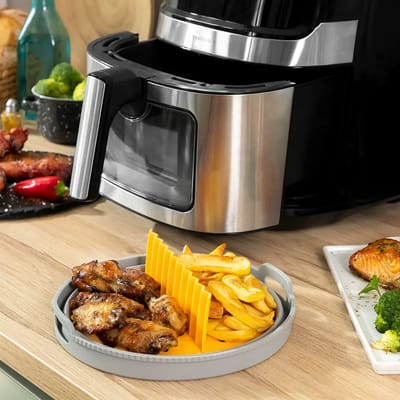 Opvouwbaar siliconen mandje voor luchtfriteuses InnovaGoods Fliynner
