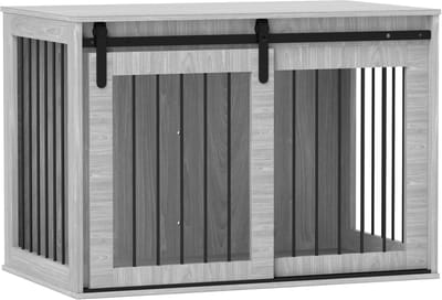 PawHut hondenkooi - afsluitbaar - met schuifdeur - 98 x 58 x 61 cm