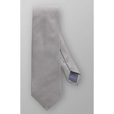 Eton Das Basket Weave Tie Midden Grijs / male