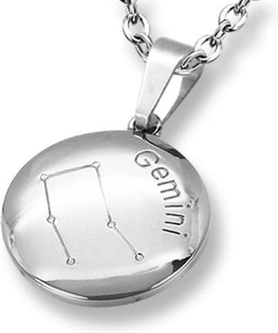 Amanto Ketting Tweeling - 316L Staal PVD - Horoscoop - ∅25mm - 60cm
