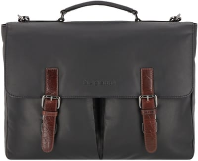 bugatti Afzonderlijke gevallen Laptoptas met laptopvak Corso DeLuxe Briefcase With Flap Black Zwart