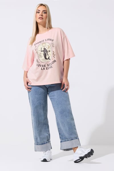 Limited Collection Roze Tshirt Met ‘Espirit Libre’Slogan Size 42