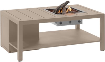 Cosi Cosiflow Straight Sandy Beige Vuurtafel - 120 x 80 x 50 cm - Hoge warmteopbrengst - Echte sfeermaker