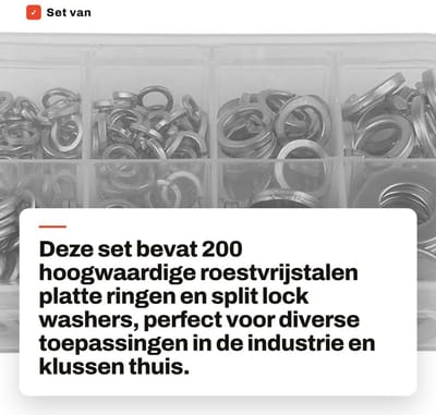 Dailygoods- Ring Assortiment Set 200 Stuks - RVS Platte Ring - Split Lock Washer - M5/M6/M8/M10 - Professionele Kwaliteit - Industrieel Gebruik - Sluitring