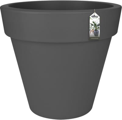 Elho Pure Round 100 - Grote Bloempot voor Binnen & Buiten - Gemaakt van Gereycled Plastic - Ø 97.0 x H 89.0 cm - Antraciet