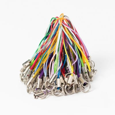Dailygoods - 100 Stuks Mobiele Telefoonkoorden - Sleutelhangers - Karabijnhaak - Meerdere Kleuren - Telefoonhanger - Geschikt voor Sleutels en Mobiele...