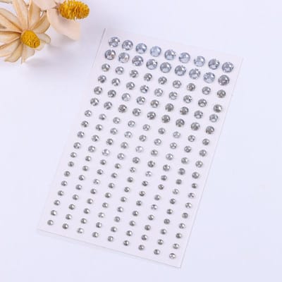 1 vel wegwerp tattoo stickers 3D gezicht sieraden glanzende zirkoon DIY ogen gezicht lichaam strass make-up feestdecoratie
