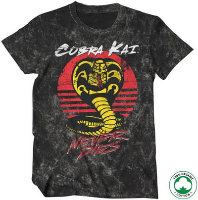 Cobra Kai Never Dies biologisch T-shirt met vintage-wash