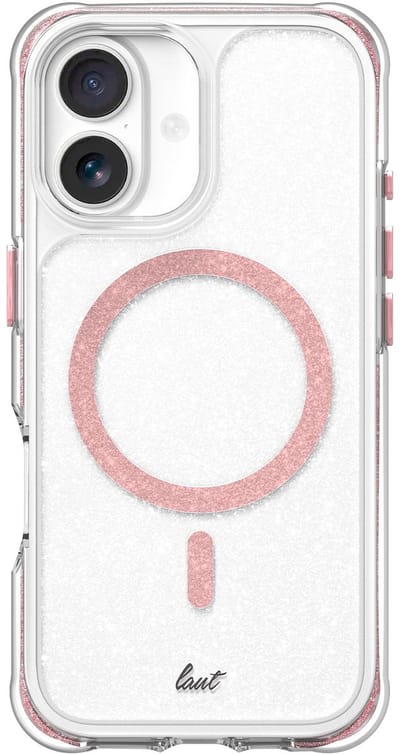 LAUT AERO SPARKLE iPhone Hoes – Crystal Clear met Glinsterend Effect & 6m Valbeveiliging | MagSafe Compatible | Apple iPhone 17
