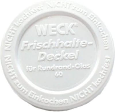 Deksel Kunststof 6 cm Set 5 stuks - Vershouddeksels passend voor weckglazen met een opening van 60mm