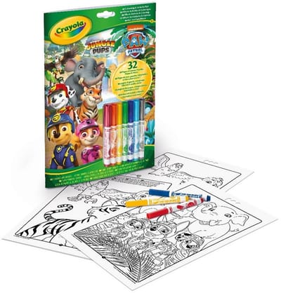Crayola Paw Patrol Coloring Activity Album - 32 kleurpagina's en activiteiten - 7 wasbare stiften diverse kleuren