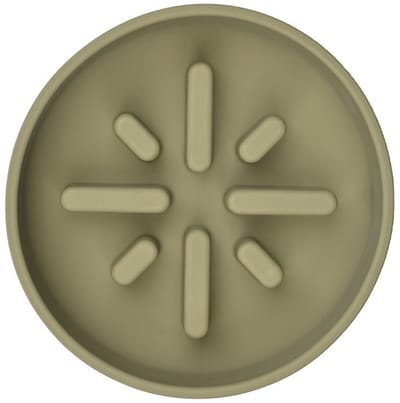 51 Degrees North Sili Slow Feeder Khaki – Anti Schrokbak Hond – Siliconen Voerbak – Langzaam Eten – Gezonde Spijsvertering - 350 ml