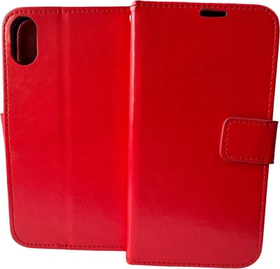 Bookcase Rood Geschikt voor: Apple iPhone XS Max- portemonnee hoesje - ZT Accessoires