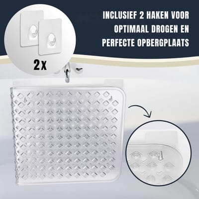 YOR® Badmat antislip voor in bad - Douchemat antislip voor douche - Badmat antislip - Transparant - 88cm x 39cm x 3cm