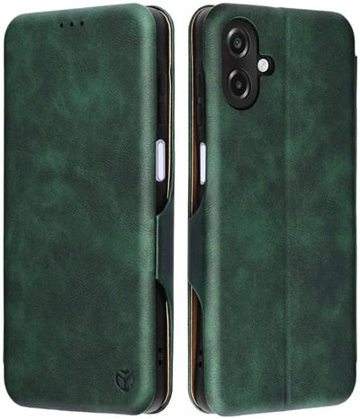 Hoesje geschikt voor Samsung Galaxy A07 4G - Techsuit Safe+ Book Wallet Case - Donkergroen