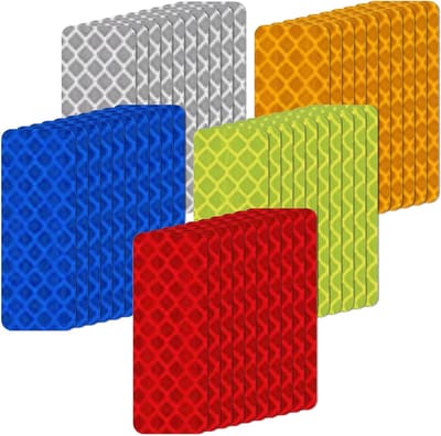 50 stuks zelfklevende waterdichte reflecterende tape voor fiets, rugzak en motorfiets, ideaal voor veiligheid en zichtbaarheid