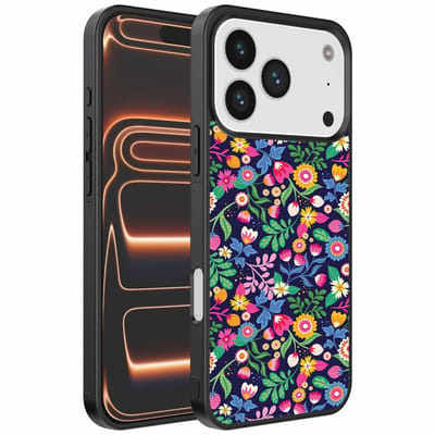 Geschikt voor iPhone 17 Pro Max Telefoonhoesje met bloemen opdruk - TPU backcover case flower design - Smartphonica geschikt voor iPhone 17 Pro Max
