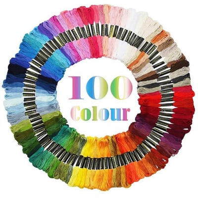 50/100/200 strengen per pak regenboogkleur borduurgaren kruissteekgaren katoengaren knutselgaren voor armbanden maken DIY
