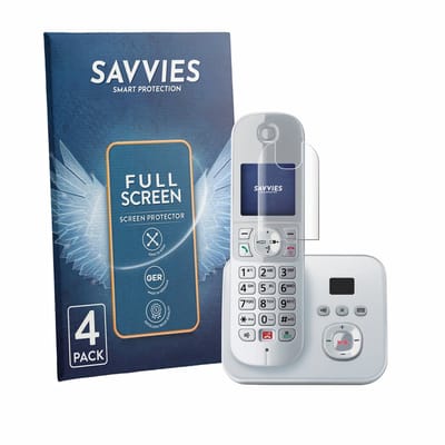 Savvies - Screenprotector voor Panasonic KX-TG6861 - Folie Beschermfolie transparant volledig dekking 4 Stuks