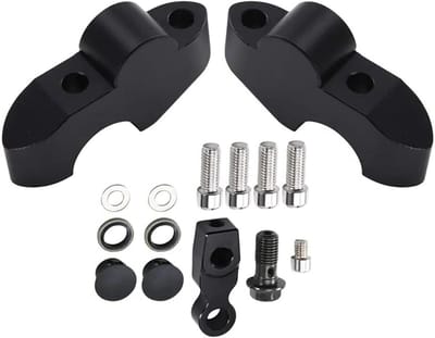 Stuurmontageklem - Stuurverhoger Adapters - Motorrijden Comfort - Verstelbare Rijpositie - 300 g - Zwart