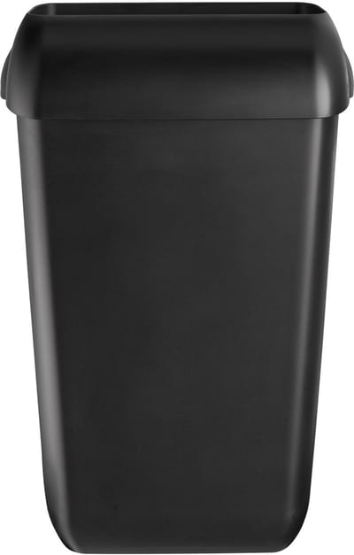 Quartz Afvalbak Mat Zwart Kunststof 23Liter