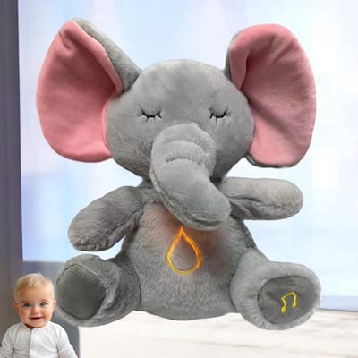 Klikkopers® - Kalmerende Olifant Knuffel - Ademende - Ademhaling Knuffel - Kalmerend - Breathing