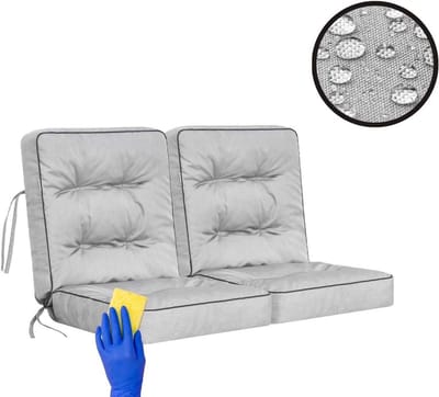 Schommelkussen - Bankkussen Tuinkussen - Comfortabel Zitten - Waterafstotende Stof - 120 cm Breed - Grijs