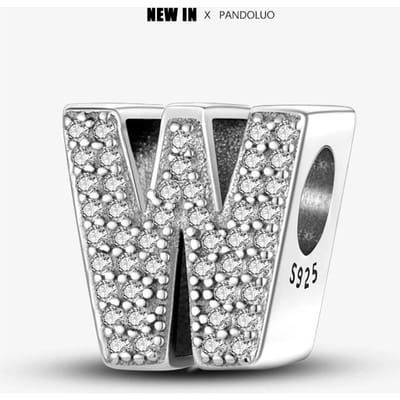 925 Zilver 26 Engelse Letter Zirkonia Bedel Kralen Past op Originele Bedelarmband Vrouwen DIY Sieraden Cadeau Gratis Verzending gray