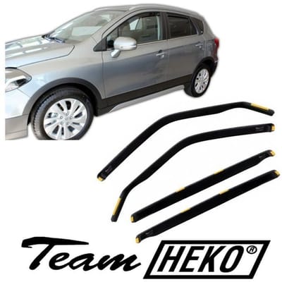 Déflecteurs d'air - J&J AUTOMOTIVE - Heko - Fumé - Pour Suzuki SX4 2013-2021 - Installation facile