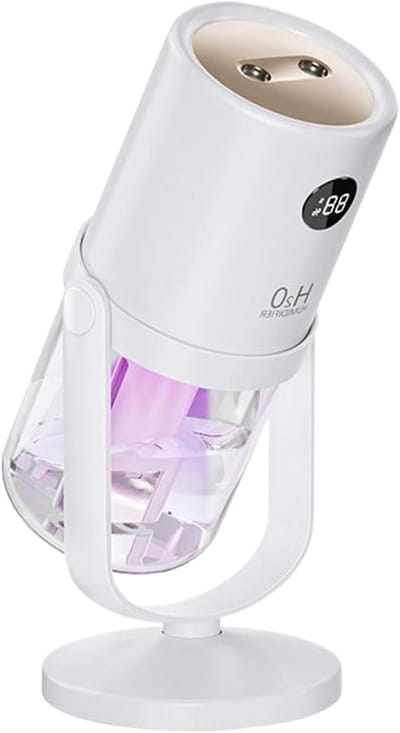 Bureau Luchtbevochtiger - Luchtzuiveraar - Verbeter Luchtkwaliteit - Digitaal Display - 320ml Tank - Wit