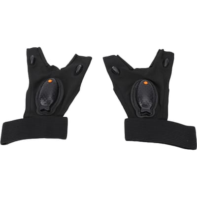 1 Paar LED Zaklamp Handschoenen Oplaadbaar Multifunctioneel LED Vissershandschoenen voor Nachtvissen black