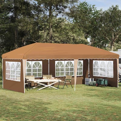 vidaXL - Pop-up - Feesttent - 575 - x - 289 - x - 245 - cm - Beige