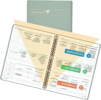 Planner Pad Organizer - Afsprakenboek Jaarplanner - Dagelijkse Planning - 3-Tier Trechter Aanpak - 8 1/2 x 11 inch